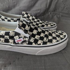 VANS x PEANUTS -  SNOOPY  checkerboard Slip on shoes Womens Size 9.0; Mens 7.5